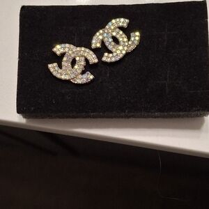 Chic Gold Crystal Earrings